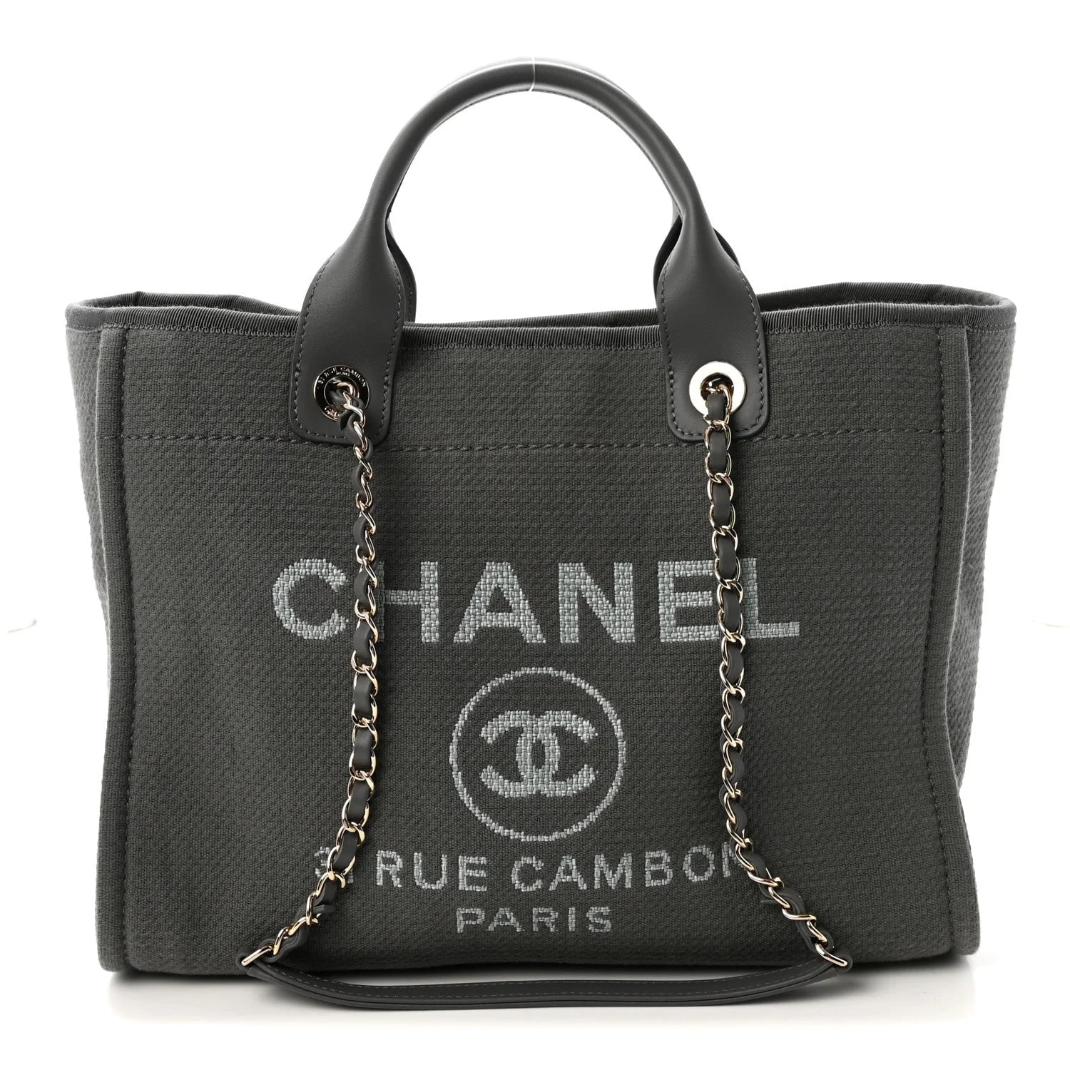 Chanel — Mixed Fibers Small Deauville Dark — Handbag — resale