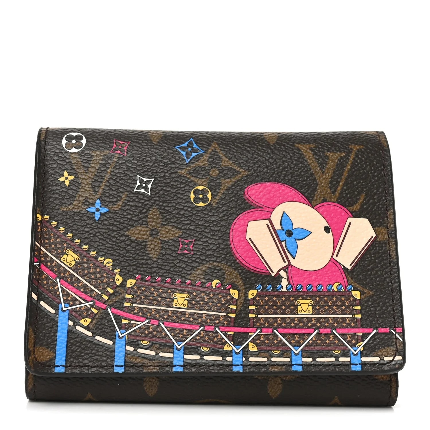 Louis Vuitton — 2020 Christmas Animation Roller Coaster Victorine Wallet Pivoine — Accessory — resale