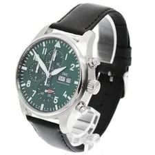 IWC Pilot's Watches IW378005 43mm SS Green Dial Automatic #C2093 2
