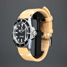Rolex Submariner Date 40mm Aftermarket Leather Strap 5512 1961 Box Msrp $17,000 2