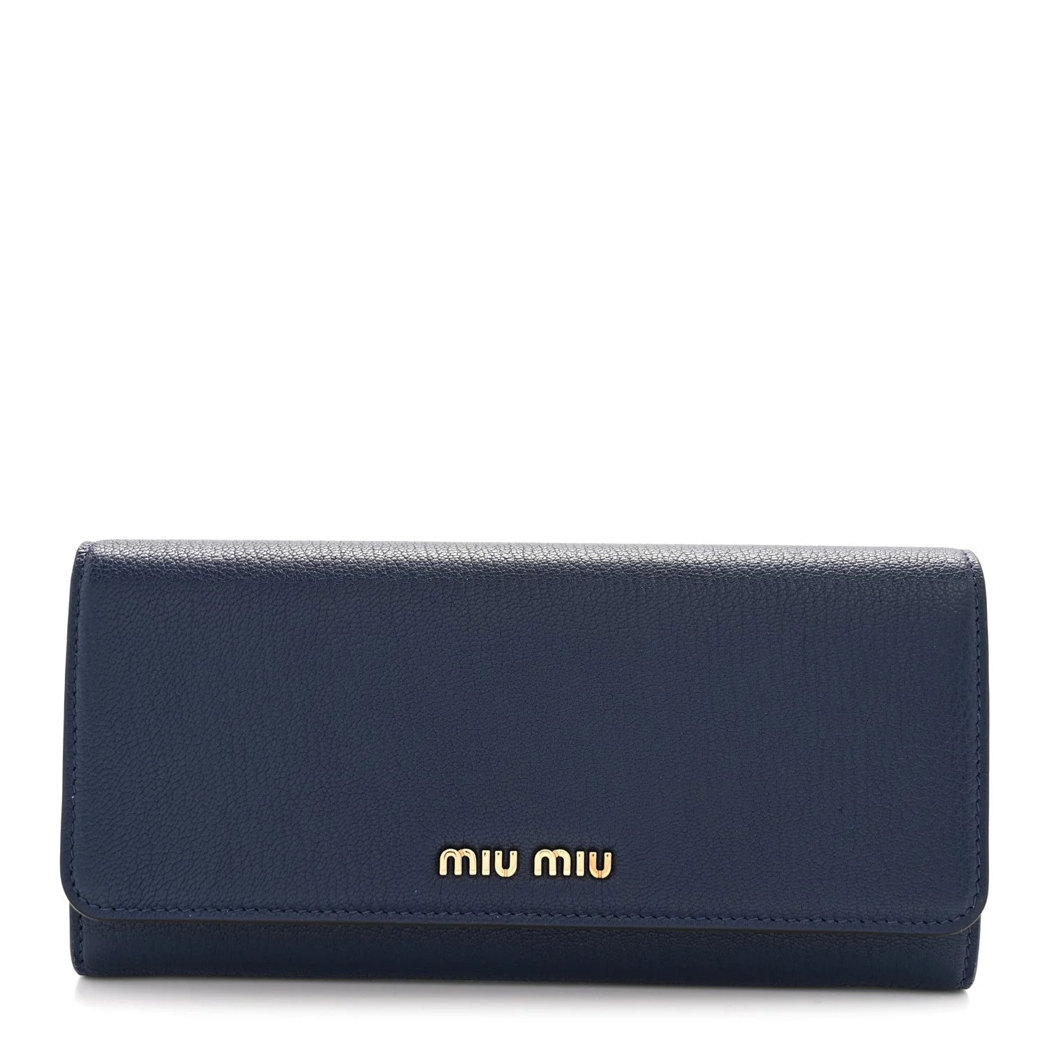 Miu Miu — Madras Flap Wallet With Card Case Inchiostro — Accessory — resale