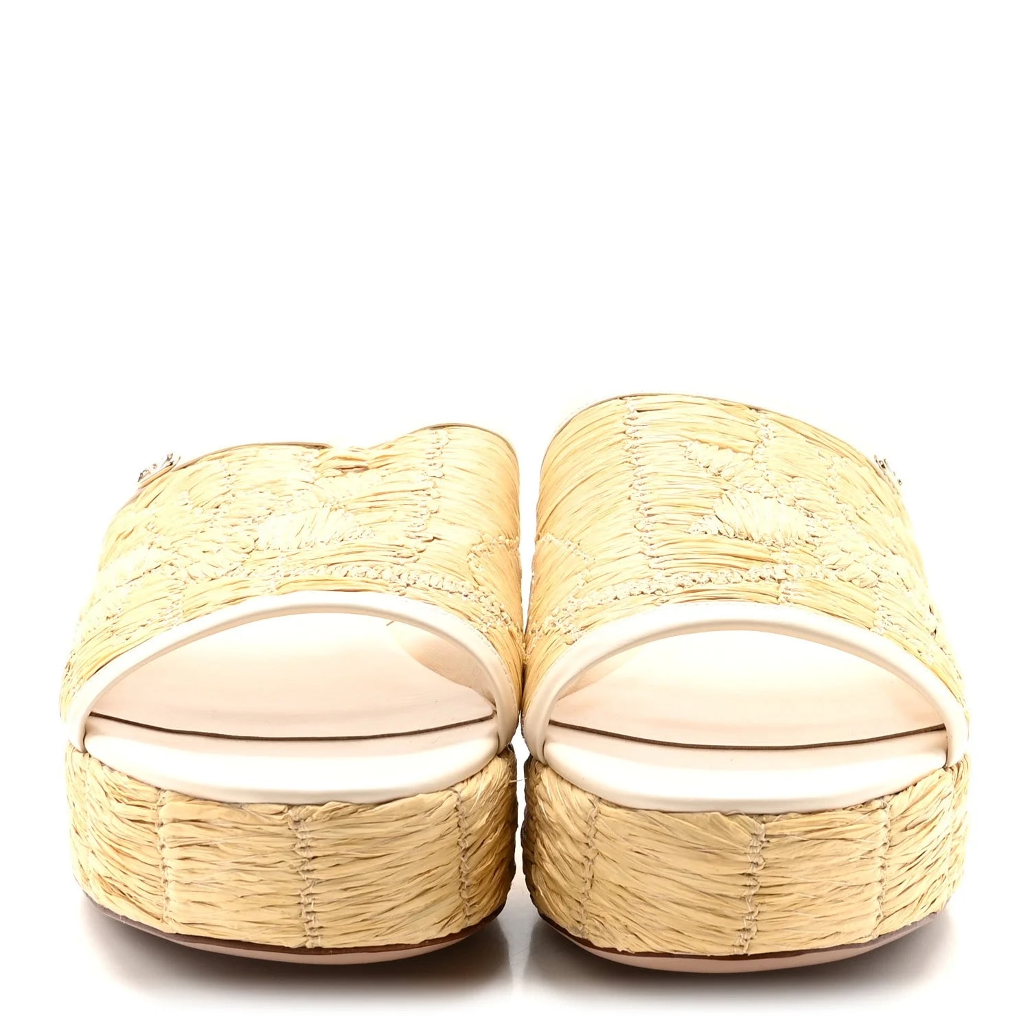 Woven Straw Flatform 25/45mm Slide 39.5 Light 3