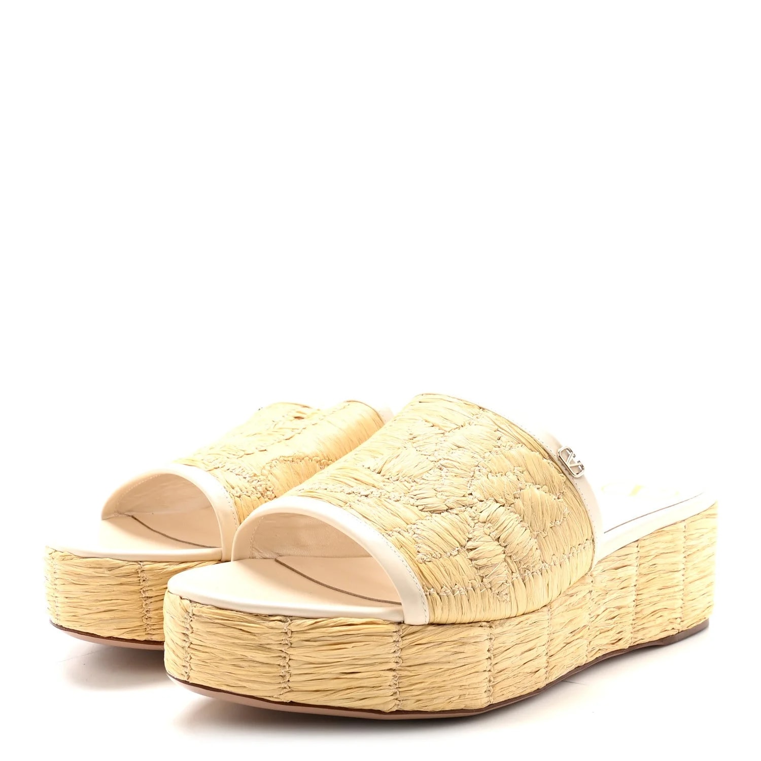 Woven Straw Flatform 25/45mm Slide 39.5 Light 4