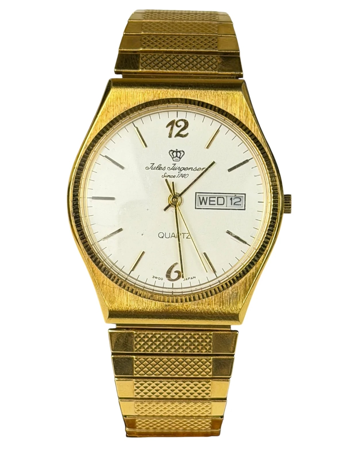 Jules Jurgensen Quartz Day Date Gold Toned 2