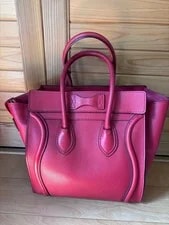 Celine Luggage Coquelicot Drummed 3