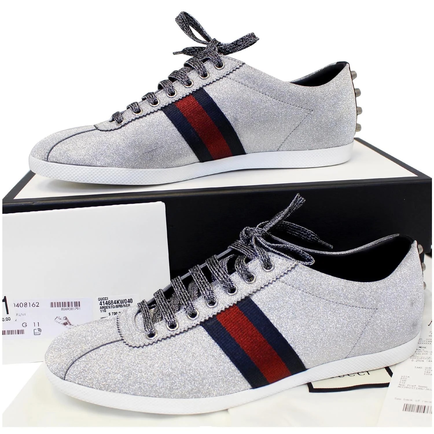 Gucci Glitter Web With Studs 3