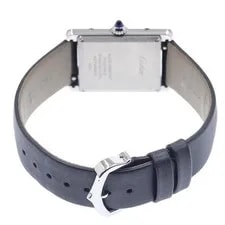 Cartier Tank Must LM W4TA0017 25mm SS Leather Silver Dial Quartz #C084 3