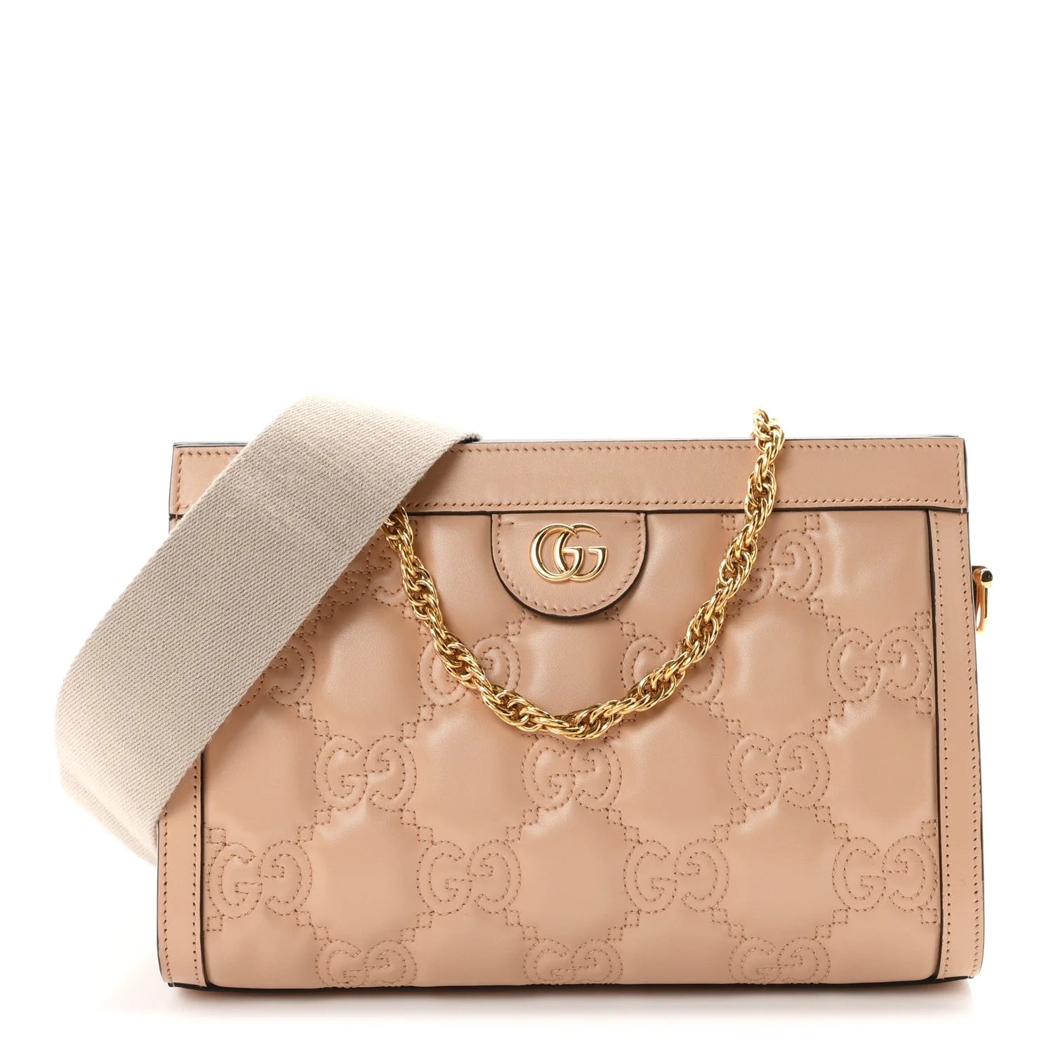 Gucci — GG Matelasse Small Slim Chain Naturale — Handbag — resale