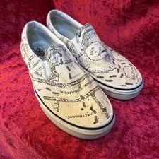 VANS — Vans X Harry Potter 9/10.5W Marauder's Map Mischief Managed Classic Slip-On — Sneaker — resale