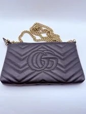 Gucci GG Marmont Mini Matelasse Chevron Zip Chain Strap 2