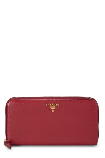 Prada — Vitello Daino Zip Around Wallet — Handbag — resale