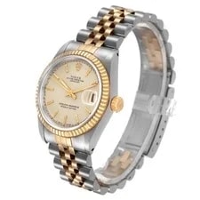 Rolex Datejust Midsize Steel Yellow Gold Tapestry Dial 68273 4