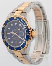 2009 Papers Rolex Submariner Date Blue Rehaut Two-Tone 40mm 16613 LB BOX 4