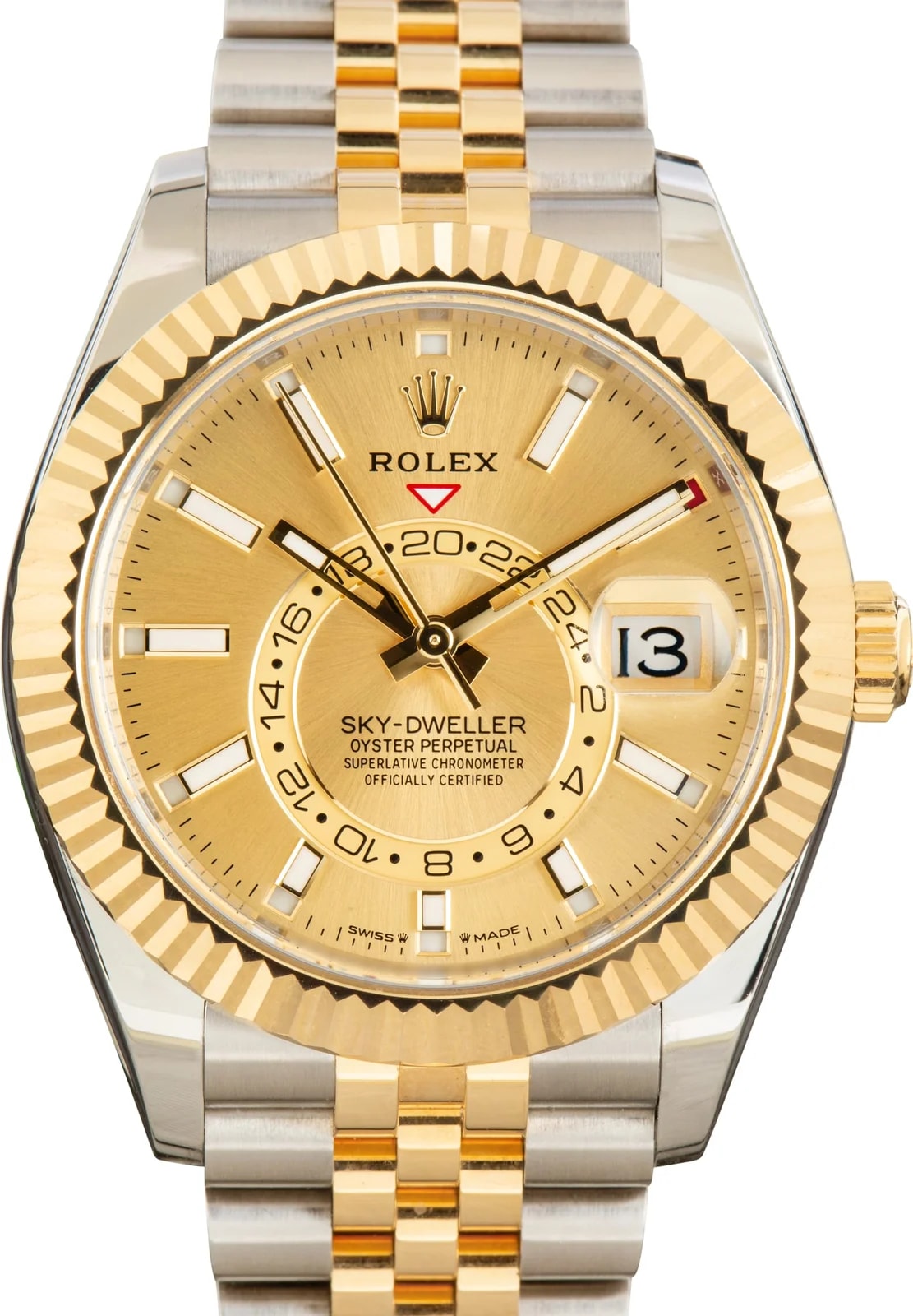 Two-Tone Rolex Sky-Dweller Ref 336933 Champagne Dial 2