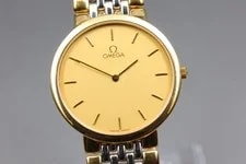 1993 Omega de Ville 395.0875.2 Gold Dial 32mm QZ 2