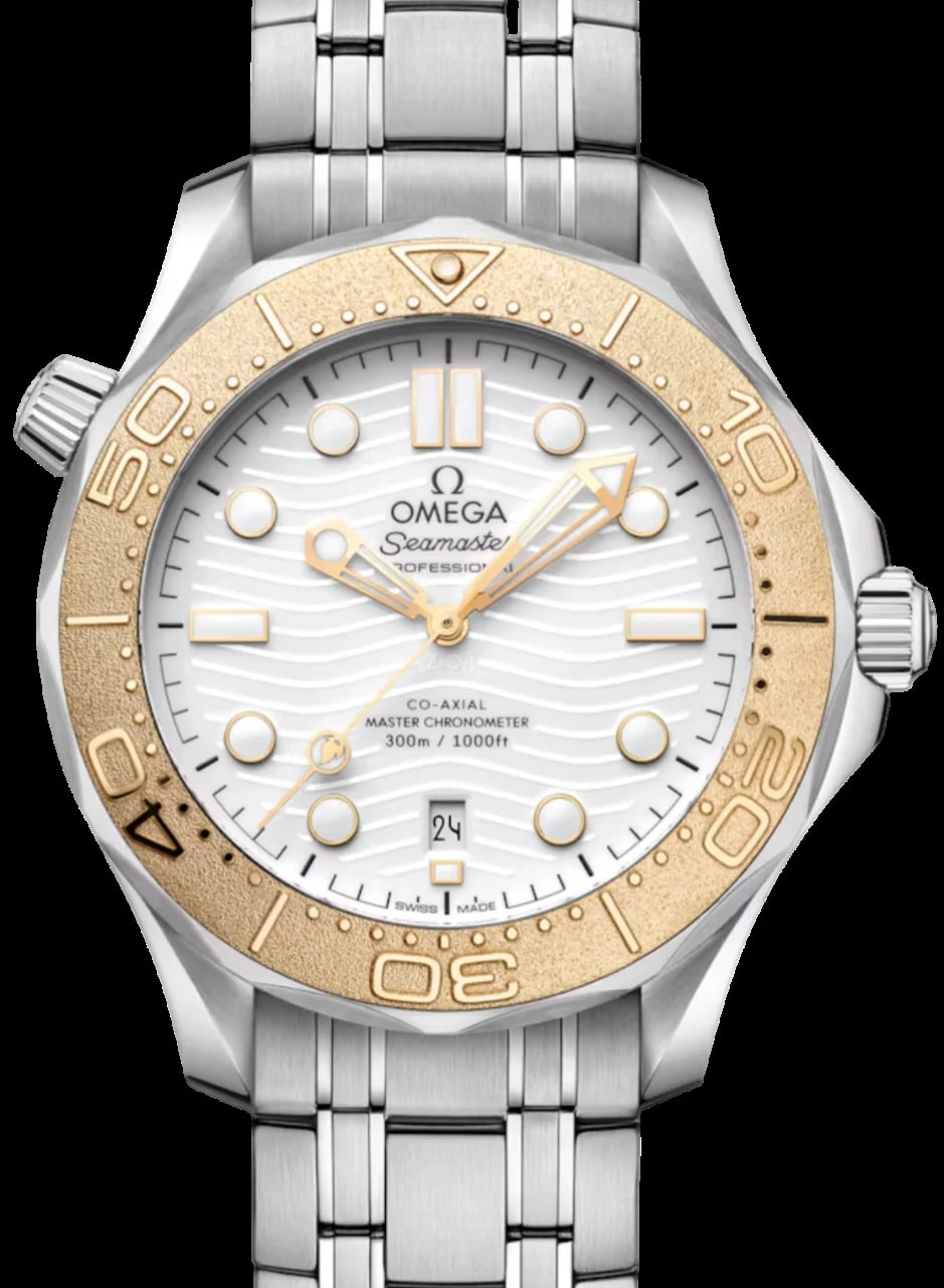 Worldofluxuryus — Omega Seamaster Diver Stainless Steel & 18K Moonshine™ Gold — Watch — resale