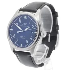 IWC Schaffhausen Pilot Mark XVI IW325501 39mm SS Black Dial Leather #C437 2