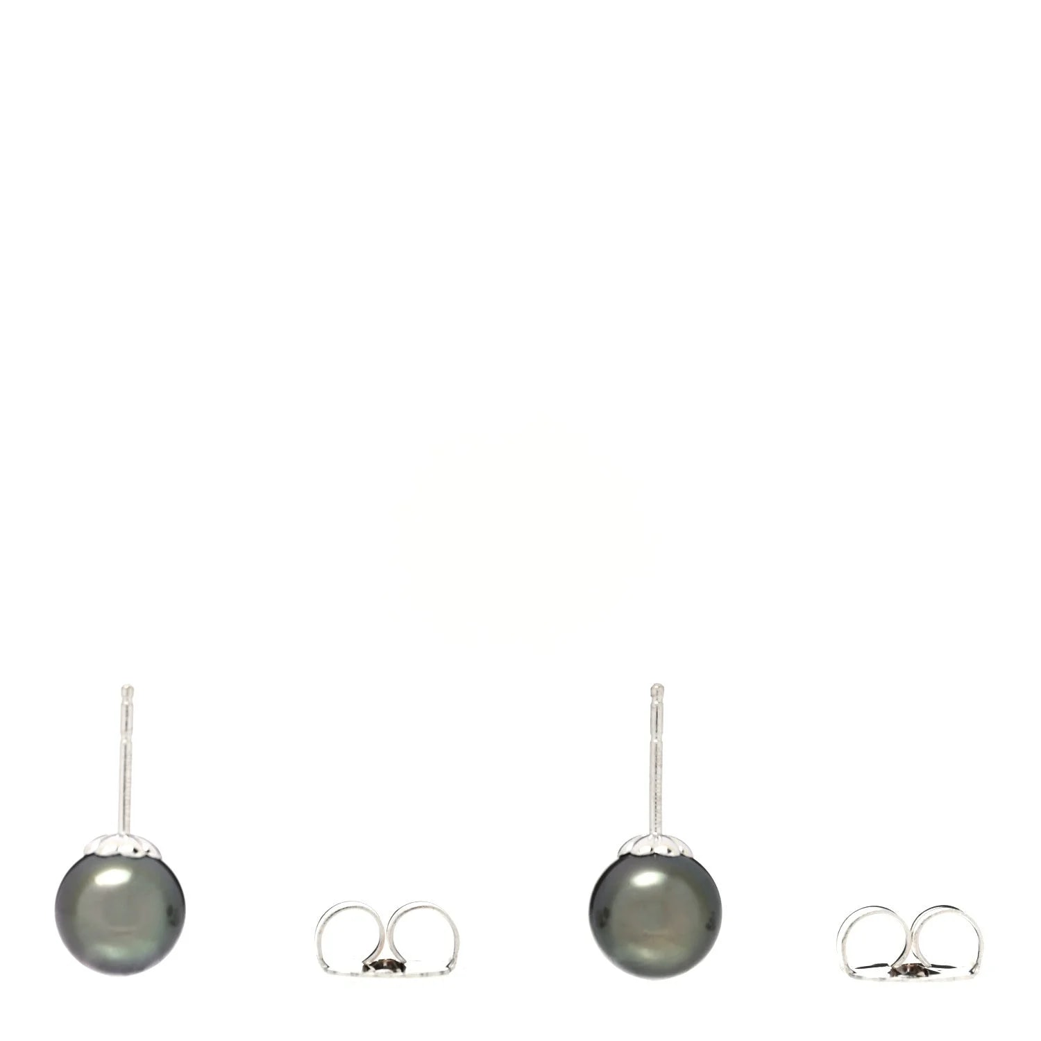 18K White Gold Cultured 8.5-9mm Stud 3
