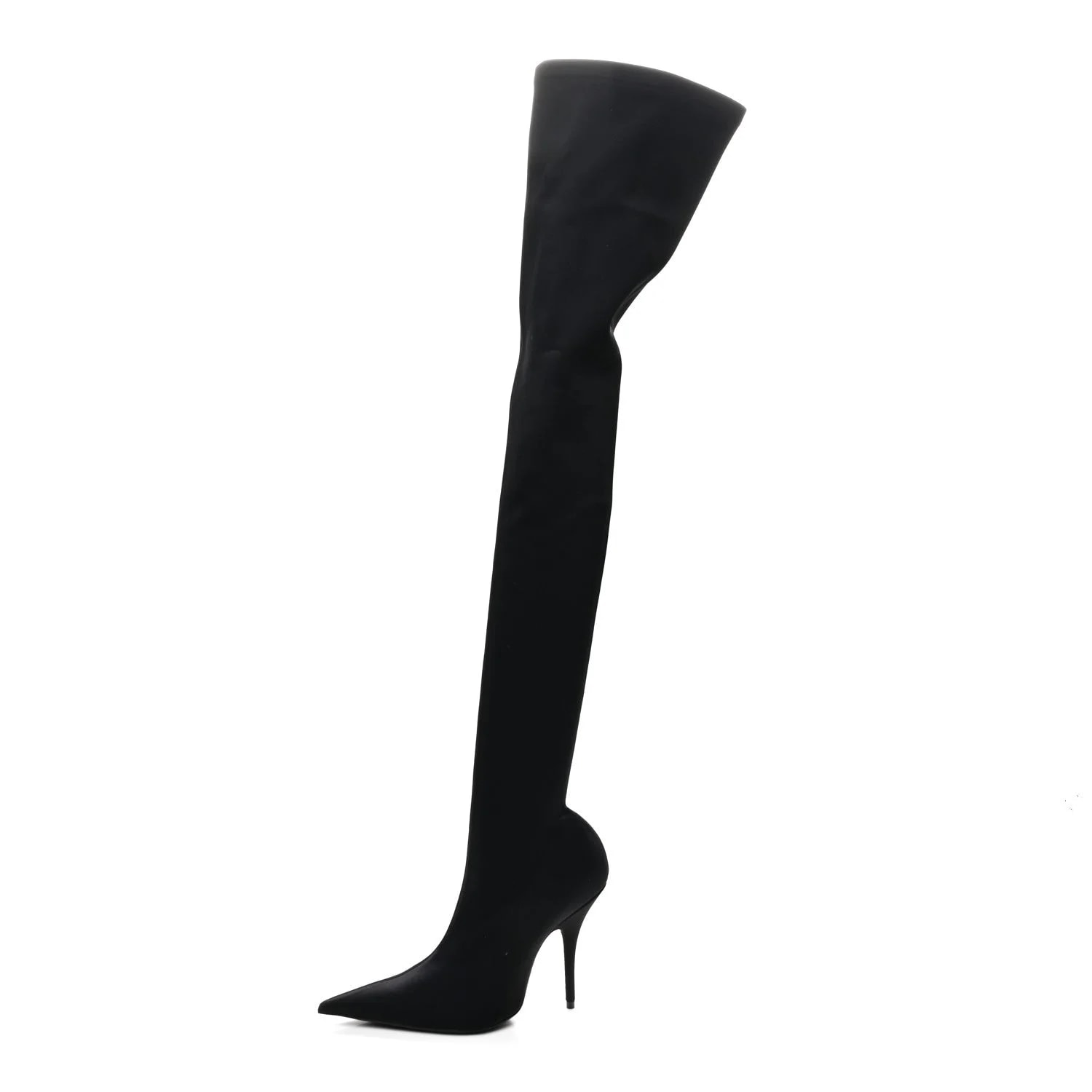 Balenciaga — Spandex Pointed Toe Knife 110MM Thigh High 38 — Designer Shoe — resale