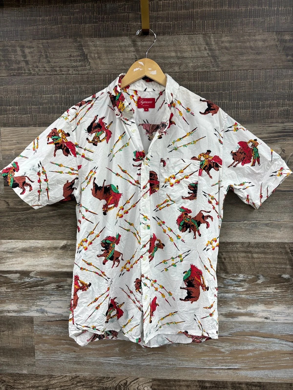Supreme — M-Supreme Bull Rider Shirt — streetwear — resale