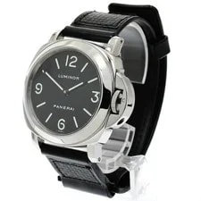 Panerai — Panerai Luminor Base PAM00002 44mm SS Black Dial Hand-Wind Rubber Strap #C262 — Watch — resale