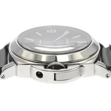 Panerai Luminor Base PAM00002 44mm SS Black Dial Hand-Wind Rubber Strap #C262 4