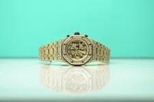 Audemars Piguet — Audemars Piguet Offshore 42mm Yellow Gold Bustdown Diamonds Only - 25721BA — Watch — resale