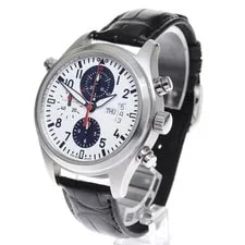 IWC Schaffhausen — IWC Schaffhausen Pilot IW371803 44mm SS Leather White/Black #C086 — Watch — resale