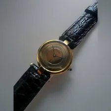 Must de Cartier Vermeil Silver Gold Plated Trinity Dial 27mm NOS 3