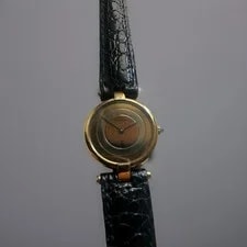 Must de Cartier Vermeil Silver Gold Plated Trinity Dial 27mm NOS 4