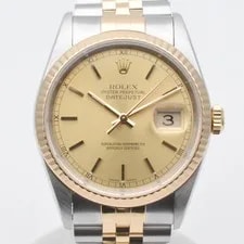 Rolex — Rolex Datejust 16233 Automatic 36mm Champagne Dial Box Papers — Watch — resale