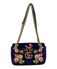 Gucci — Gucci GG Marmont Bambi Flower Embroidery Chain 443497 — Handbag — resale