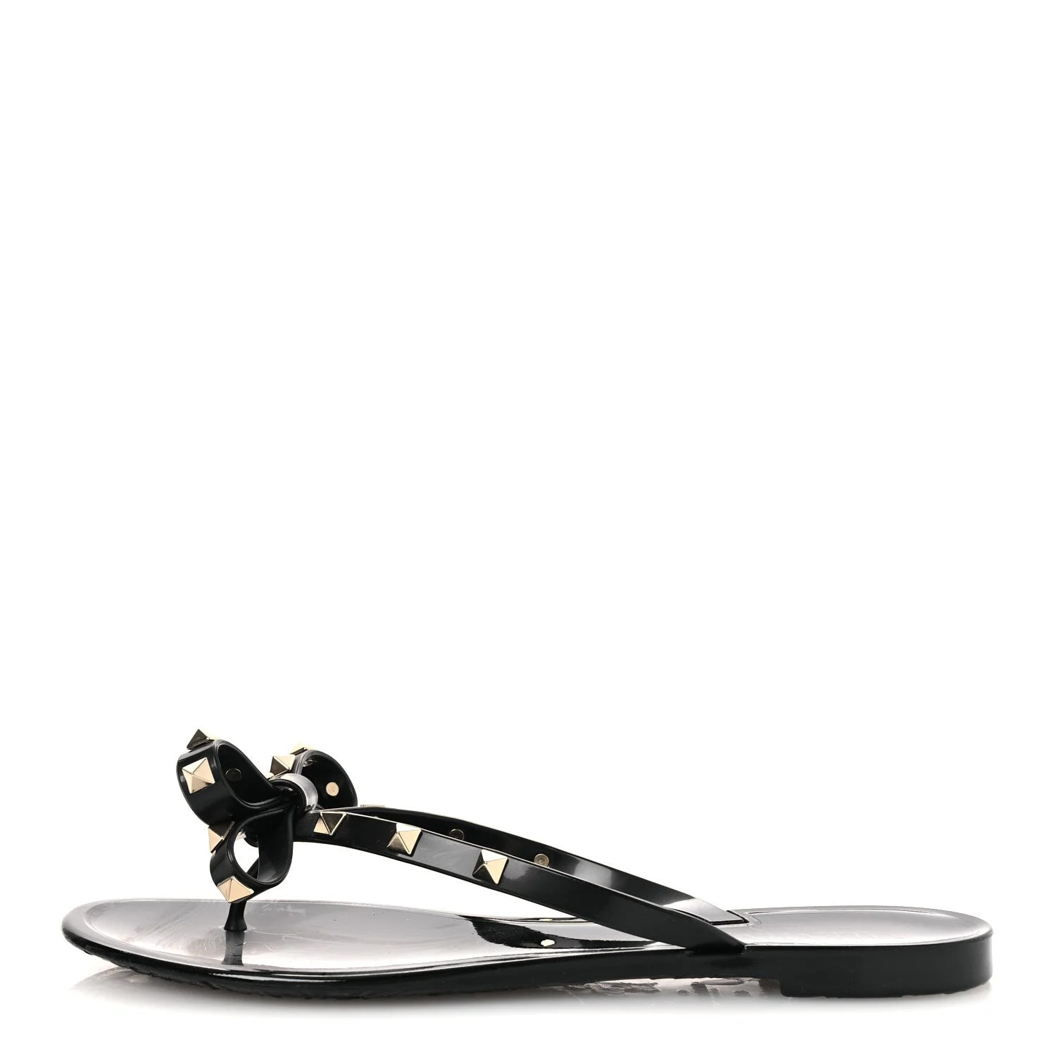 Valentino Garavani — Jelly Rockstud Bow Thong 40 — Designer Shoe — resale