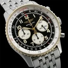 Breitling Navitimer 92 Chronograph D30022 Automatic 38mm Box Papers Black;Silver 2