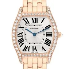 Cartier — Cartier Tortue Medium Rose Gold Diamond WA501012 Papers — Watch — resale