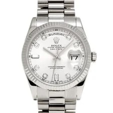 Rolex — Rolex Day-Date 118239A Silver/diamond 728357 — Watch — resale