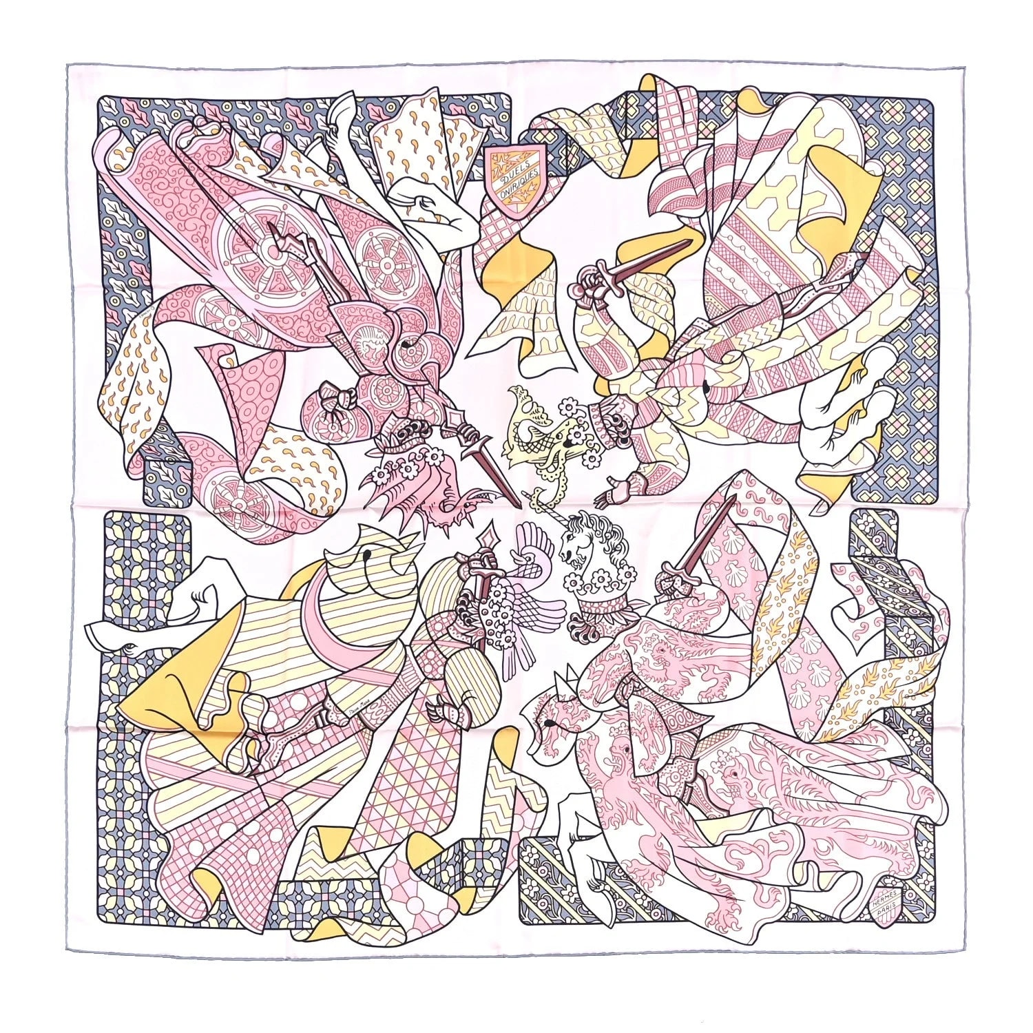 Hermès — Carre Duels Oniriques Scarf 90 Pale — Accessory — resale
