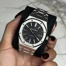 Audemars Piguet — Audemars Piguet Royal Oak Stainless Steel 41MM Black Dial 15400 Box & Papers — Watch — resale