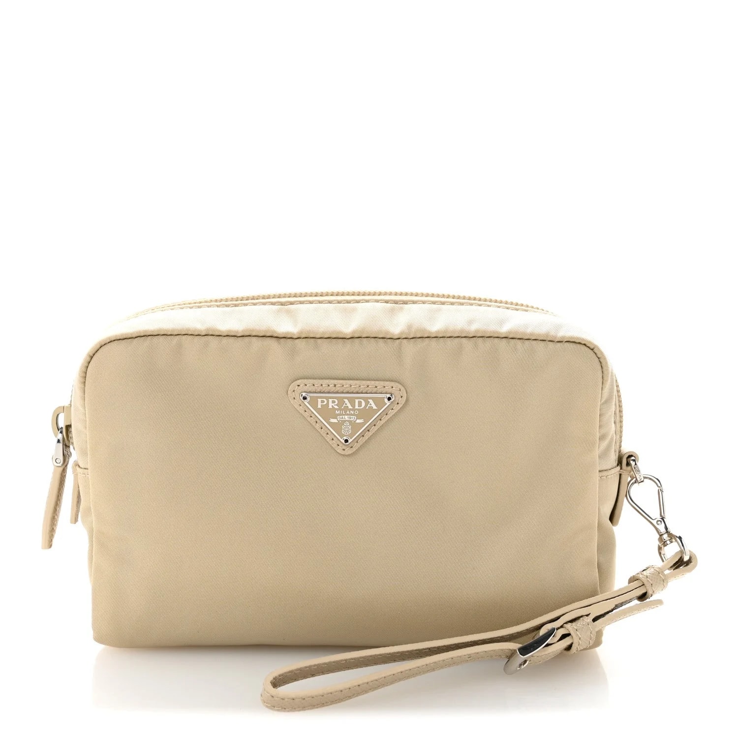 Prada — Vela Necessaire Wristlet Pouch Cammeo — Accessory — resale