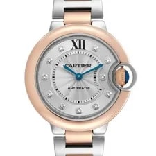 Cartier Ballon Bleu 33 Steel Rose Gold Diamond W3BB0006 3