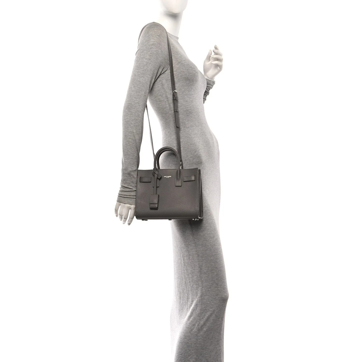 Grained Topstich Baby Sac de Jour Fog 2