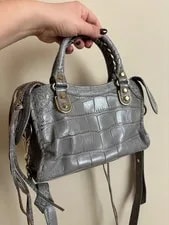 Balenciaga Mini City Metalic Edge Croco * No Mirror 3