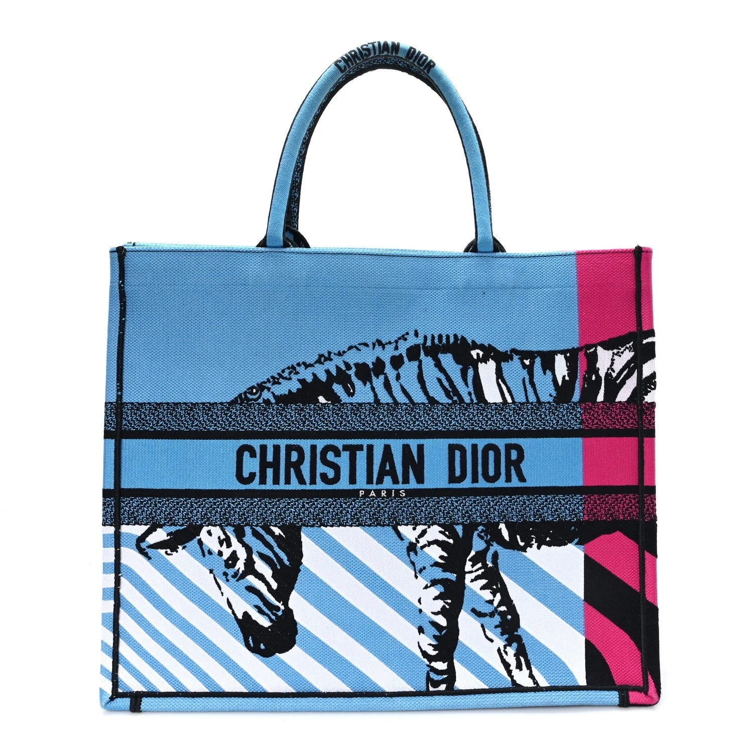 Dior — Embroidered Large Jungle Pop Book Tote — Handbag — resale