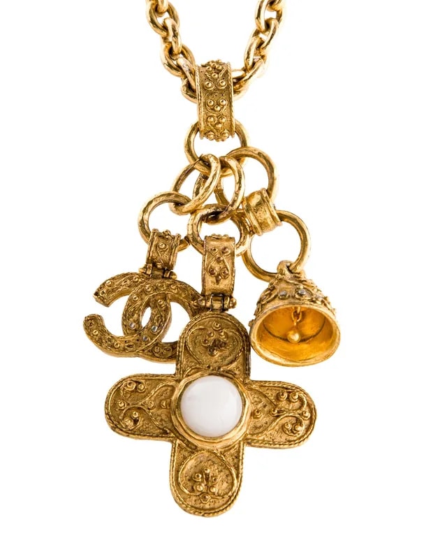 Chanel — Gripoix Cross CC Charm — Jewelry — resale