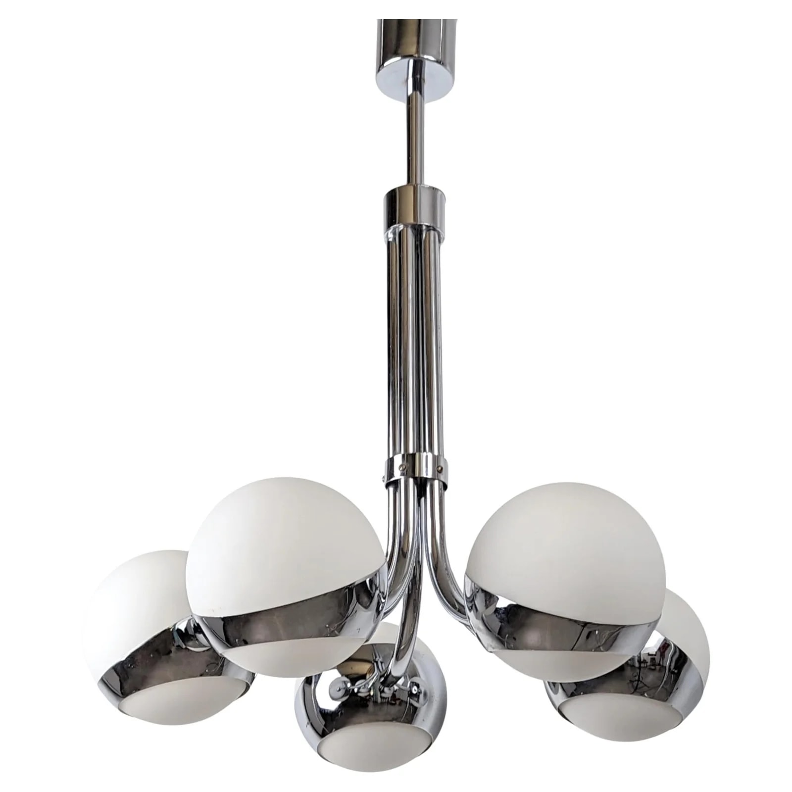 Hans Kogl Style Brass Floral Ceiling Lamp — lighting — resale
