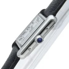 Cartier Tankmast SM WSTA0042 Stainless Steel / Leather WomenWatch Silv... 3