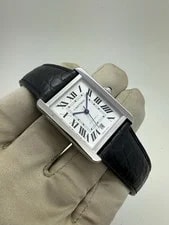 Cartier — 2014 Cartier Tank Solo XL Stainless Steel Automatic Leather Strap W5200027 — Watch — resale