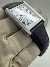 2014 Cartier Tank Solo XL Stainless Steel Automatic Leather Strap W5200027 3