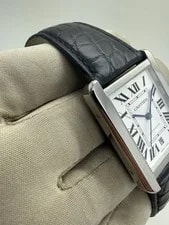 2014 Cartier Tank Solo XL Stainless Steel Automatic Leather Strap W5200027 4