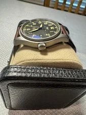 IWC Pilot's Mark Xviii Titanium Black Dial Date Brown Leather Strap 4